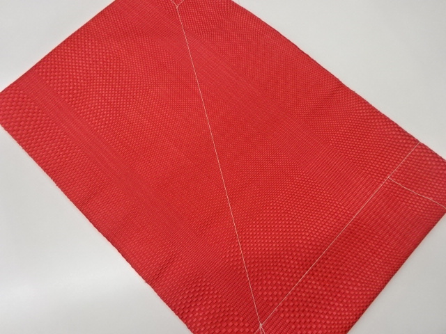 未使用品　本場筑前博多幾何学模様織出し名古屋帯